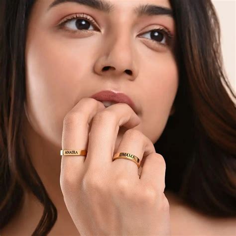 Stackable Classic Band Ring – Name Strings