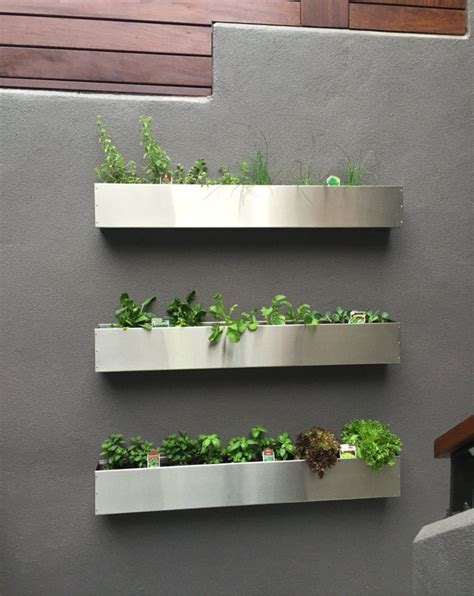 Floating Stainless Steel Hanging Planter Box/ Succulent Wall/ Garden ...