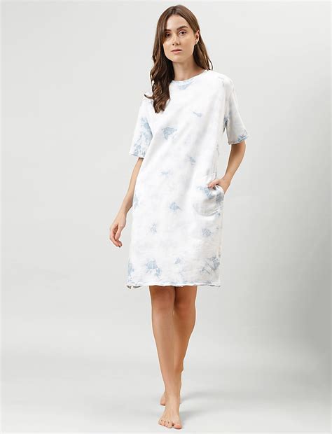 Buy Dyed Regular Length Round Neck Night Dress at Marks & Spencer
