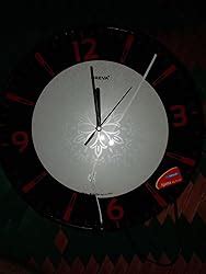 Buy Oreva Plastic Abstract Back Light Round Analog Wall Clock (32 cm x ...