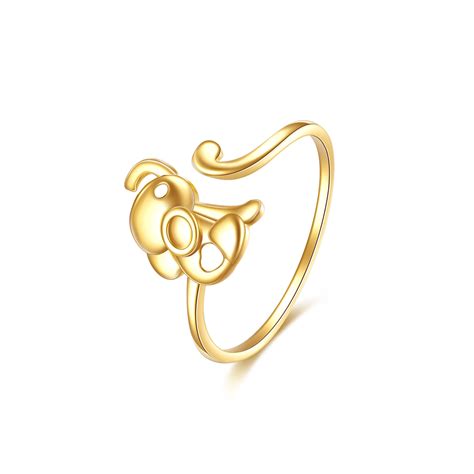 Wholesale 14K Solid Gold Elephant Adjustable Rings