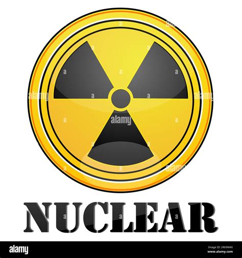 illustration of nuclear symbol on isolated background Stock Vector ...