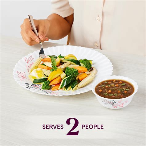 Buy Larah by Borosil Aspen 6 pc Dinner Set at best price.