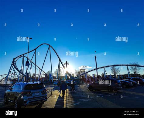 Charlotte, North Carolina - December 28 2023: Typical day at Carowinds ...