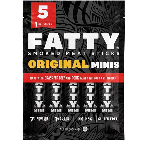 FATTY 7g Protein Mini Smoked Meat Sticks - Original - Shop Jerky at H-E-B