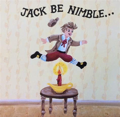 Jack Be Nimble" 12" X 12" Print is an Adorable Nursery Rhyme, From My ...