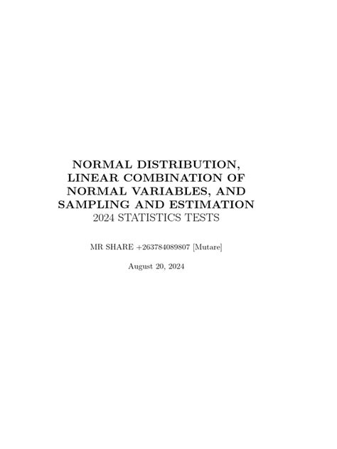 Image result for Normal Sampling and T Distribution PDF