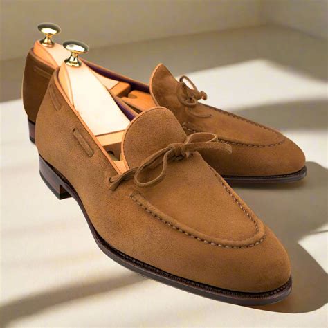 Tan Suede Leather Tie Up Loafer for Men | The Royale Peacock ⭐⭐⭐⭐⭐
