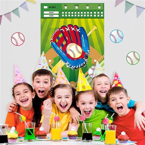 WERNNSAI Baseball Party Games - Pin The Baseball On India | Ubuy