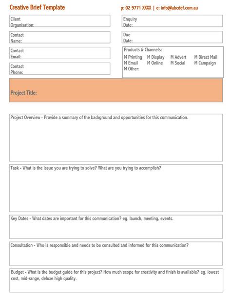 20 Best Creative Brief Templates & Examples