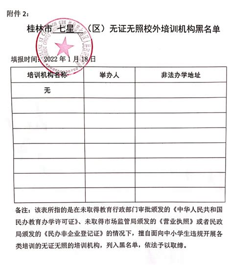 最新！桂林市校外培训机构“黑白”名单发布_办学_学科_附件