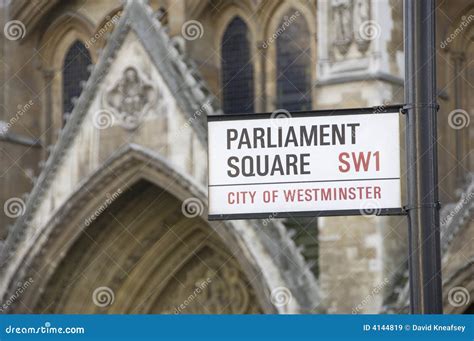 Parliament Square Road Sign London Editorial Stock Image - Image of ...