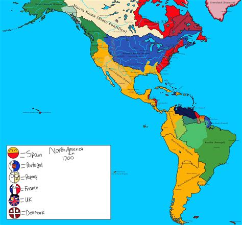 North America 1700 Colonization Map 🏴 Scottish Colonies In North