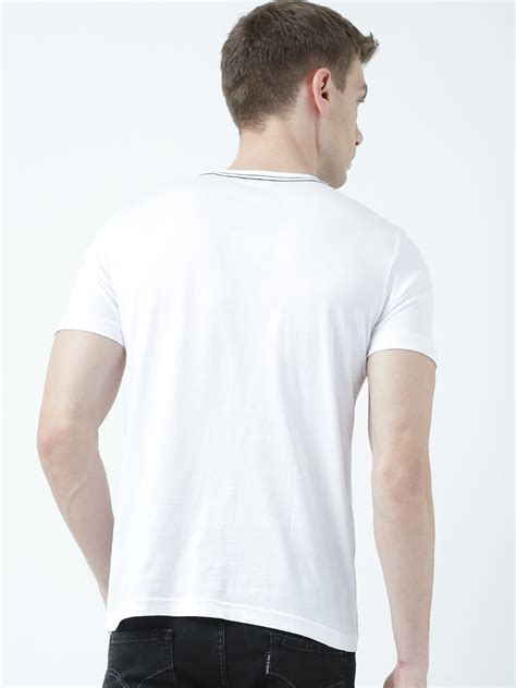 Huetrap Mens Printed White Short Sleeve Round Neck Fairtrade T-Shirt ...