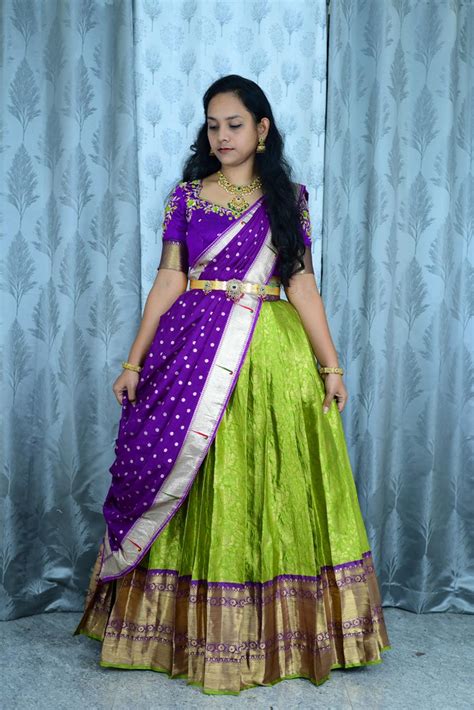 Semi Gadwal Fully stitched Maggam Lehengas set – KVS FASHION BOUTIQUE