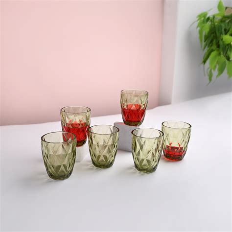 Green Glass Tumbler Set of 6 Market99 – MARKET99