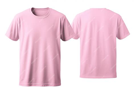 Plain Pink TShirt Front and Back View Mockup | Premium AI-generated image