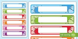 Editable Tray Labels - Gratnell Tray Labels - Back to School