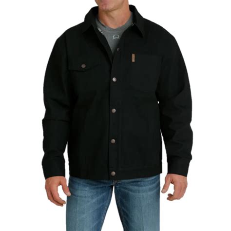 Men's Cinch Black Canvas Jacket - Black Swamp Boots