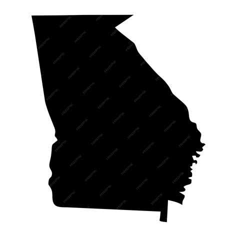 Premium Vector | Georgia black map on white background