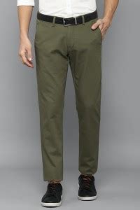 Allen Solly Slim Fit Men Green Trousers - Buy Allen Solly Slim Fit Men ...
