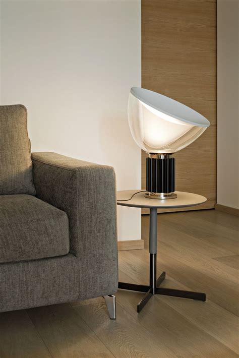 LED indirect light glass and aluminium table lamp TACCIA SMALL By FLOS ...