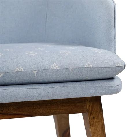 Freya Sheesham Wood Dining Chair in Vintage Blue | Fabuliv