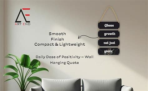 ART END motivational Wall frame/Hanging Decor, 'Chase Growth Not Just ...