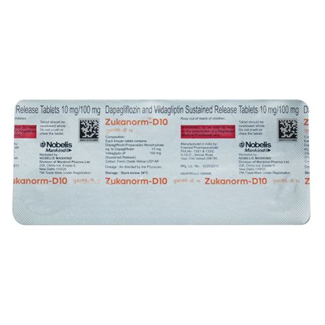 Buy Zukanorm-D10 Tablet online | Uses, Side Effects, Price and ...