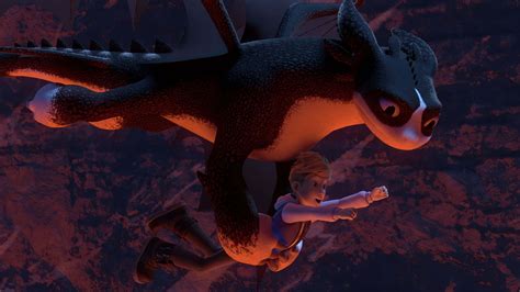 Download Dragon From How To Train Your Dragon The Hidden World Carrying Child Wallpaper ...