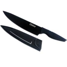 Buy Q'sica Non-Stick 8.0" Chef's Kitchen Knife with Blade Cover, Black ...