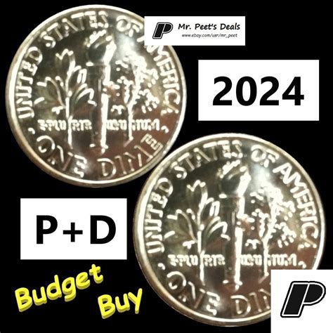 (2 Coins) 2024 P&D Roosevelt Dimes from Fed Rolls LOW BUDGET BUY 2NDs ...