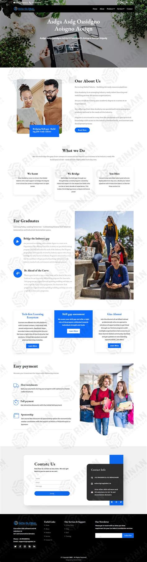 Entry #6 by rinantech01 for Build a Modern looking website for our ...