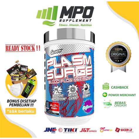 Jual Glaxon Plasm Surge (21 servings) Nonstimulant Preworkout Nonstim ...