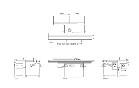 Wood Cutting Machine - Free CAD Drawings