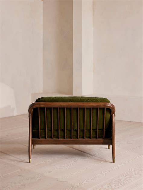 Atlanta Loveseat, Velvet, Olive - Soho Home