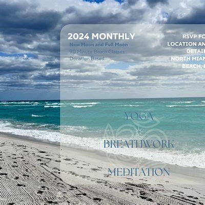 June 2024 New Moon Beach Yoga Breathwork Meditation, North Beach ...