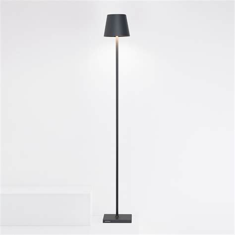 Zafferano Poldina L battery floor lamp IP54 grey | Lights.co.uk