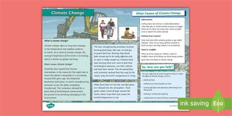 Climate Change Fact File (teacher made) - Twinkl