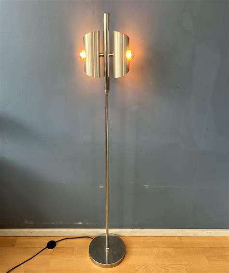 Mid Century Stainless Steel Space Age Floor Lamp by Polam | #288173