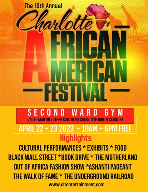 The 10th Annual Charlotte African American Festival (CAAF) | Uptown ...
