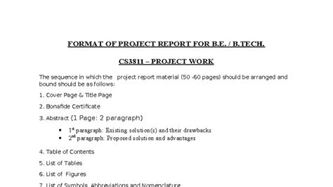 CS3811 Project Report Documentation Guidelines and Structure - Studocu