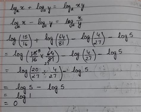 log (15) + log 16 64 81) - log 4 27 - log 5 - Brainly.in
