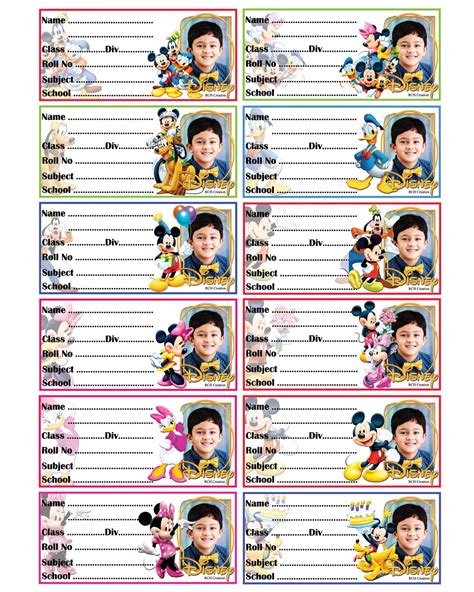 RCH Creation Personalized Photo Disney-Mickey Mouse School Note Book ...