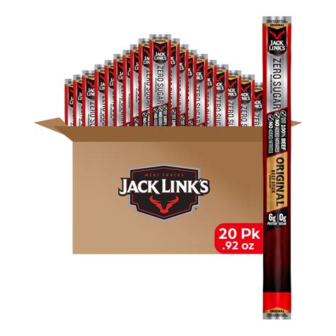 Jack Link's Beef Sticks, Zero Sugar, Original – Protein Snack, Meat ...