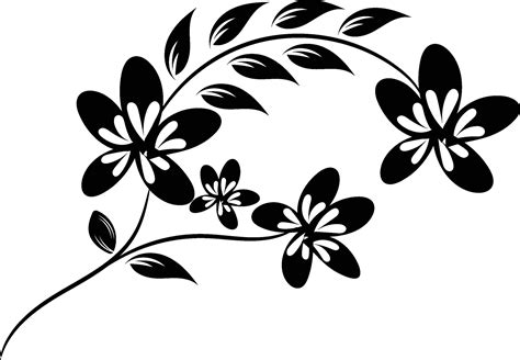 flower silhouettes design 45356013 Vector Art at Vecteezy