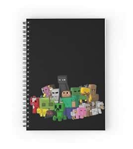 CRAFT MANIACS MINECRAFT BLACK BLOCK ART ICONS PRINTED A5 160 RULED ...