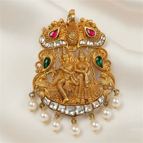 Silver 92.5 Shree Radha Krishna Pendant – Unniyarcha
