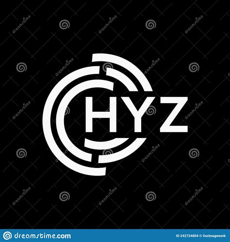 HYZ Letter Logo Design on Black Background. HYZ Creative Initials ...
