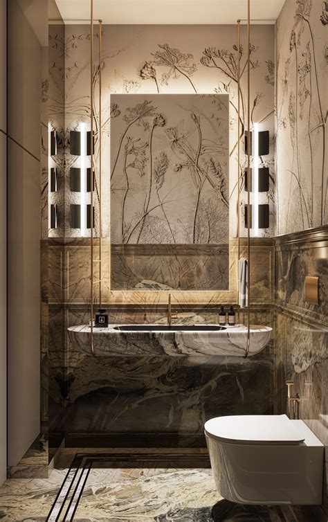 Marble Bathroom Ideas with Pink Text Overlay